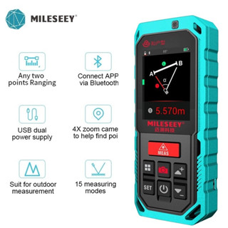 Mileseey เครื่องเลเซอร์วัดระยะทาง 200 เมตร อเนกประสงค์ ชาร์จได้