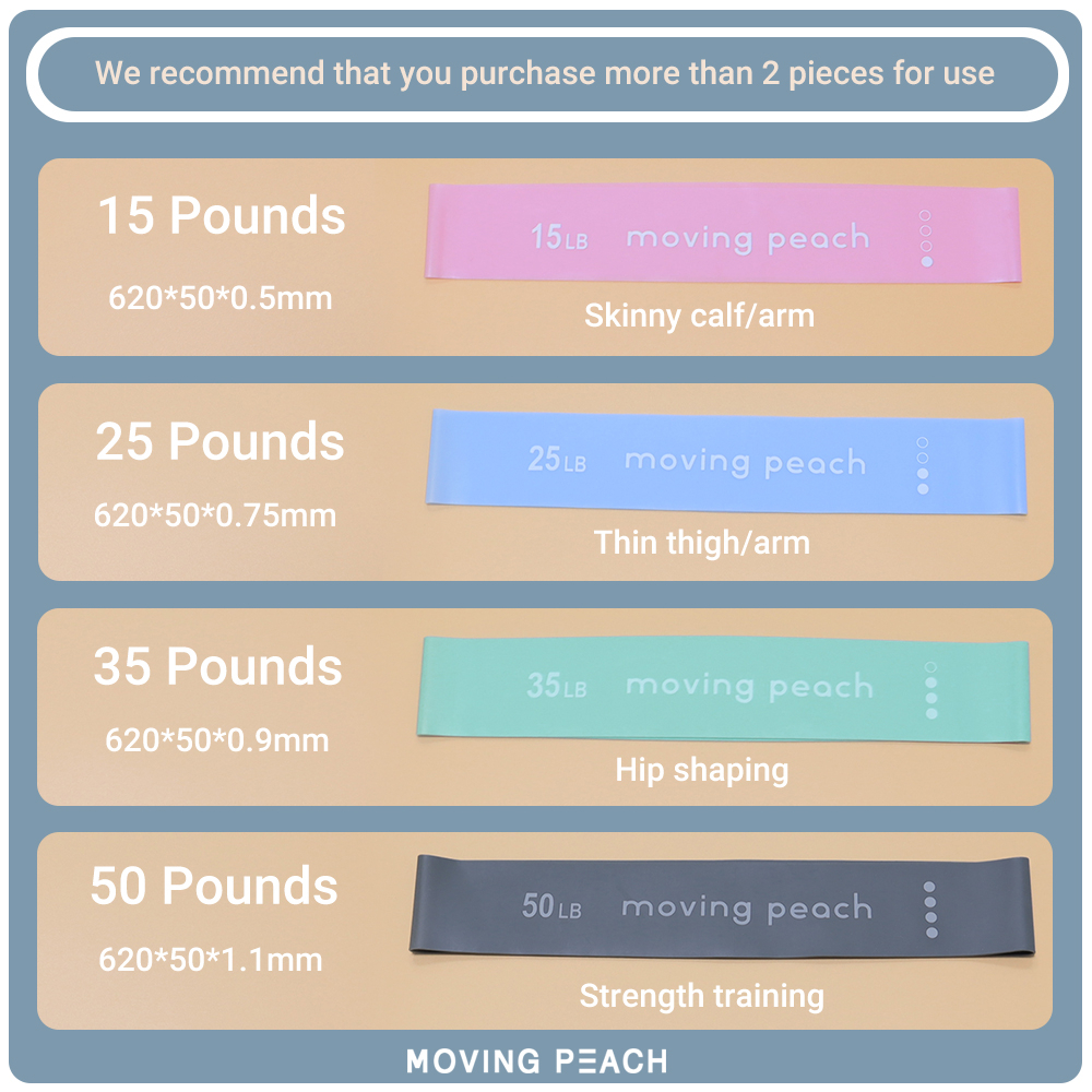 Moving PEACH ยางยืดต้านทาน สําหรับออกกําลังกาย โยคะ พิลาทิส สะโพก 1 ชิ้น - รูปที่ 4