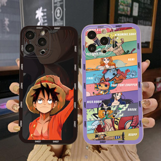 เคสโทรศัพท์มือถือ ขอบสี่เหลี่ยม ลายลูฟี่ OnePice น่ารัก สําหรับ POCO X4 Pro M4 M3 Pro 5G X3 NFC GT F3 C55