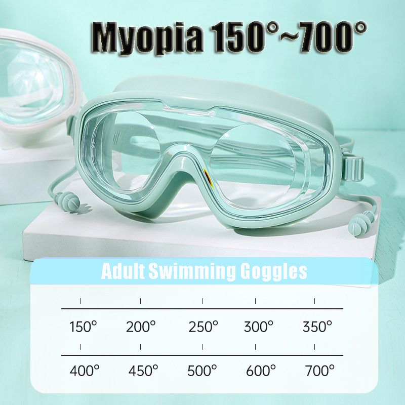 แว่นตาดําน้ํา ซิลิโคน 150~700 องศา กรอบใหญ่ HD ใส ป้องกันหมอก ปรับได้ MM608