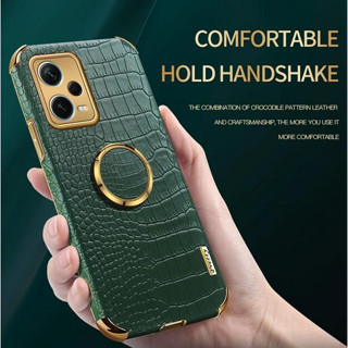 เคสโทรศัพท์มือถือหนัง PU นิ่ม กันกระแทก พร้อมแหวนขาตั้ง หรูหรา สําหรับ Xiaomi Redmi Note 12 Pro 4G 5G