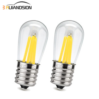 Ruiandsion หลอดไฟ LED 110-130V E17 2W สีขาวอบอุ่น แบบเปลี่ยน สําหรับใช้ในครัวเรือน กลางแจ้ง