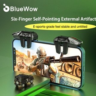 Bluewow G21 จอยสติ๊กควบคุมเกมโทรศัพท์มือถือ ปุ่มกด L1R1 สําหรับ PUBG