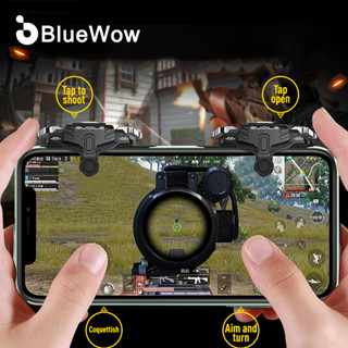 【Metal】BlueWow Gt02 L1R1 Sharpshooter ปุ่มทริกเกอร์ควบคุมเกมมือถือ เพลาสีดํา PUBG Fortnite Rules of Su