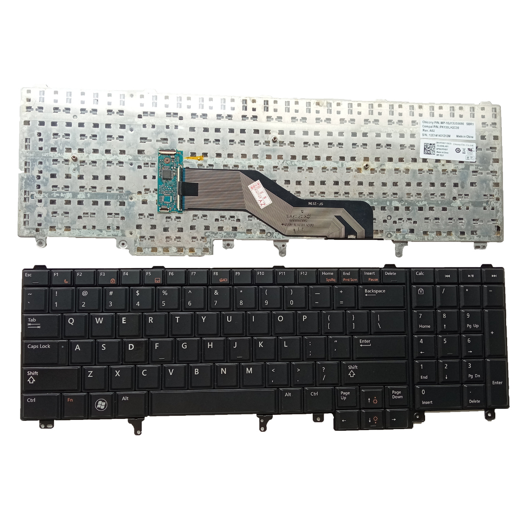 Latitude คีย์บอร์ดสําหรับ Dell E6520 E6530 E6540 E5520 E5530 P21F แล็ปท็อป US ไม่มีจุด 0HG3G3 Mlb8