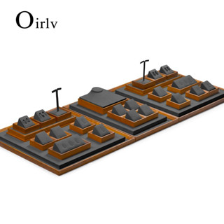 Oirlv ถาดไม้ สําหรับวางเครื่องประดับ ต่างหู แหวน สร้อยคอ TT026 TT027