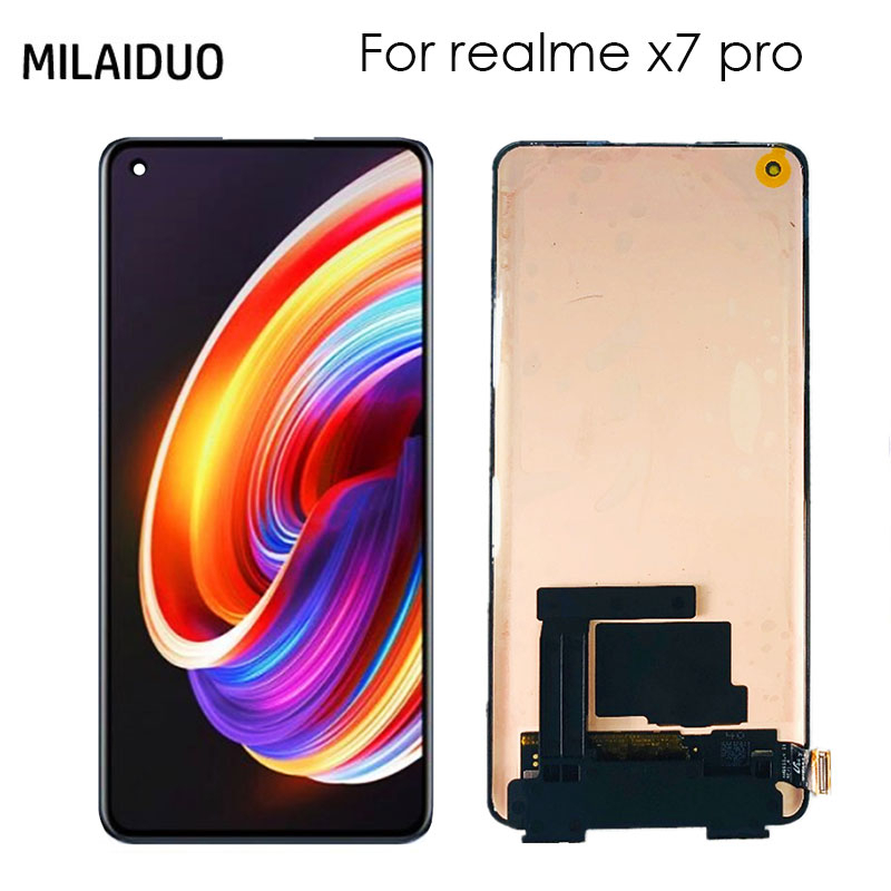 แผงหน้าจอสัมผัสดิจิทัล LCD AMOLED TFT สําหรับ OPPO Realme X7 Pro RMX2121 RMX2111