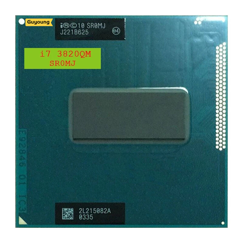 โปรเซสเซอร์กลาง YZX Core i7 3820 QM มือถือ i7 3820QM SR0MJ i7-3820QM CPU สำหรับแล็ปท็อป 8MB PGA 2.7G