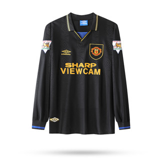 เสื้อยืดแขนสั้น พิมพ์ลาย Manchester United away 1993 95 [รุ่นย้อนยุค]] ไซซ์ S-2XL คุณภาพสูง