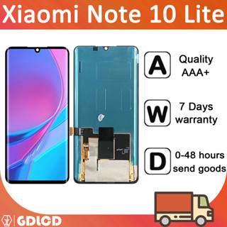 หน้าจอ Xiaomi Mi Note 10 Lite จอแสดงผล LCD หน้าจอสัมผัส Digitizer แบบเปลี่ยน