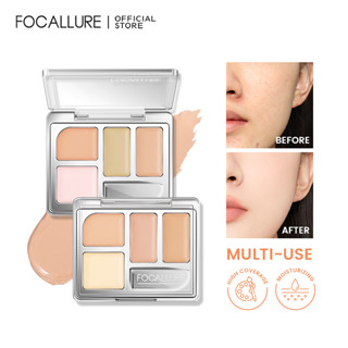 Focallure พาเลทคอนซีลเลอร์ 4 สี ให้ความชุ่มชื้น น้ําหนักเบา ไม่ย่น