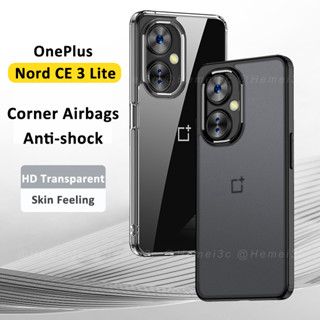 สําหรับ OnePlus Nord CE 3 Lite 5G เคสอะคริลิคใส แบบแข็ง เคสป้องกัน ถุงลมนิรภัย เคสโทรศัพท์