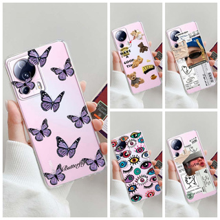 เคสโทรศัพท์มือถือแบบนิ่ม TPU ใส พิมพ์ลายน่ารัก สีหวาน แฟชั่น สําหรับ Xiaomi 13 lite mi13 lite 13lite