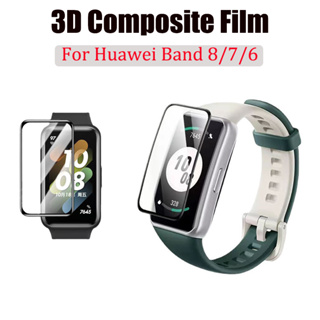 ฟิล์มกระจกนิรภัยกันรอยหน้าจอ 3D ป้องกันแสงสีม่วง สําหรับ Huawei Band 8 8NFC Huawei Band 7 6 2 ชิ้น