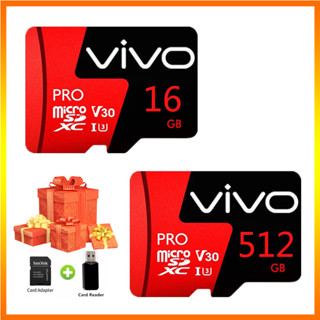 การ์ดหน่วยความจํา Micro SD XC Microsd Class 10 VIVO 16GB 32GB 64GB 128GB 256GB 512GB ความเร็วสูง สําหรับโทรศัพท์มือถือ