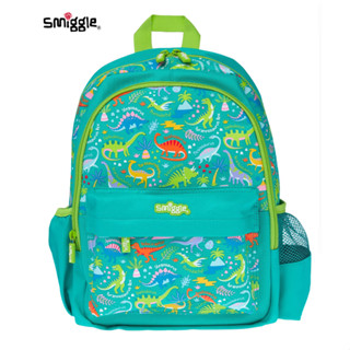 Smiggle กระเป๋าเป้สะพายหลัง กระเป๋านักเรียน พิมพ์ลายไดโนเสาร์น่ารัก สําหรับเด็ก