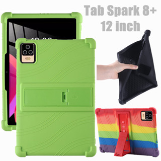 Samsung Tab SPARK 8+ 12 Inch Tablet Case Super Shockproof Soft Silicone Protective Case Stand Cover