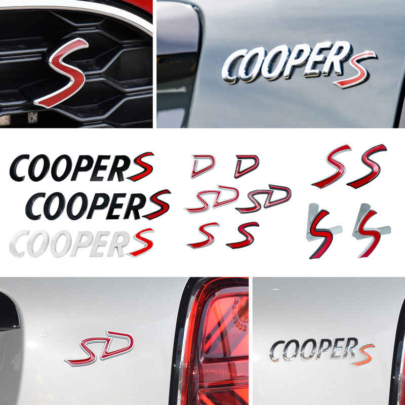 สติกเกอร์โลหะโครเมี่ยม 3D สําหรับติดกันชนท้ายรถยนต์ MINI Cooper S Logo JCW R52 R53 R55 R57 F55 F56 Clubman Countryman