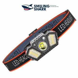 Smiling Shark TD0142 ไฟหน้า Led COB XPG 5 โหมด อเนกประสงค์ ชาร์จ USB กันน้ํา สําหรับตั้งแคมป์ ตกปลา ล่าสัตว์