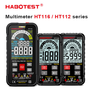 Habotest HT116 มัลติมิเตอร์ดิจิทัล 1000V AC DC ทดสอบแรงดันไฟฟ้า 10000 ครั้ง True RMS NCV สําหรับ DC AC