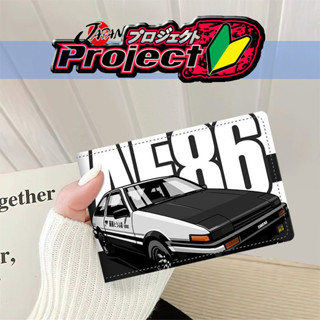 Jdm AE86 Initial D กระเป๋าสตางค์หนัง PU ใส่บัตรประจําตัวประชาชน และใบขับขี่รถยนต์ สําหรับทุกเพศ