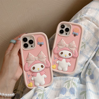 เคสโทรศัพท์มือถือ ซิลิโคน ลายการ์ตูนเมโลดี้ สําหรับ iPhone 14ProMax 13 11 12 ProMax