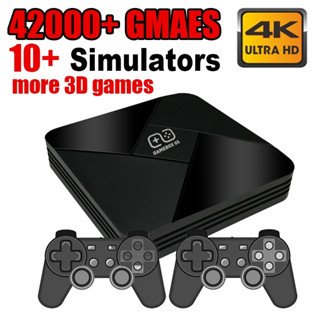 กล่องเกมคอนโซลวิดีโอ G5 ระบบคู่ S905L WiFi 4K HD TV Box 128G สําหรับ PS1 N64 PSP GBA 40000 เกม