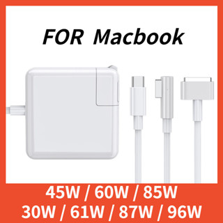 อะแดปเตอร์ชาร์จแล็ปท็อป แบบแม่เหล็ก สําหรับ Mac Book Pro Air Type-C 96W 87W 61W 29W L-Tip T-Tip 85W 60W 45W