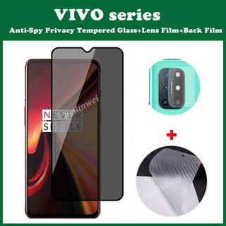 ฟิล์มกระจกนิรภัยกันรอยหน้าจอ 3-in-1 สําหรับ vivo Y02s Y35 Y16 Y22s Y33s V27e V27 5G V25e V25