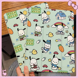 【With pen slot】Snoopy cartoon เคสไอเเพดหลังใส สติกเกอรื รุ่น ไอเเพด mini12345 mini6 pro9.7 air1 air2 10.2 air3 10.5 air4 10.9 gen7 gen8 gen5 gen6