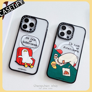 Casetify เคสโทรศัพท์มือถือ TPU ใส ลายเป็ดแม่เหล็ก สําหรับ iPhone14ProMax 13Pro 13 11 12Promax 13Promax 11 12 13 14