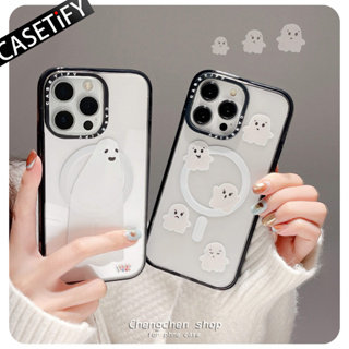 Casetify เคสโทรศัพท์มือถือ TPU ใส ลายผีน่ารัก สําหรับ Iphone Apple 14ProMax 13Pro 13 11 12Promax 13Promax 11 12 13 14