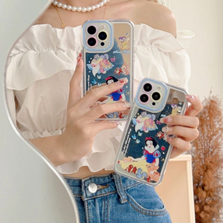 Disney เคสป้องกันโทรศัพท์มือถือกระจก ลายการ์ตูนดิสนีย์สโนว์ไวท์ สําหรับ iPhone 14 Pro max case 13 Pro max 12 Pro max 14 Pro 13 Pro 12 Pro 11 12 13 14 case