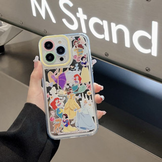 Disney ใหม่ เคสป้องกันโทรศัพท์มือถือกระจก ลายเจ้าหญิงดิสนีย์ สําหรับ iPhone 14 Pro max case 13 Pro max 12 Pro max 14 Pro 13 Pro 12 Pro 11 12 13 14 case