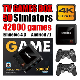 เครื่องเล่นเกมวิดีโอเกม G10 Game BOX ระบบคู่ 4K HD TV 16GB 40000+ เกมในตัว 50 Emulators สําหรับ PSP PS1 N64