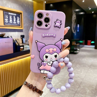 เคสโทรศัพท์มือถือ แบบนิ่ม ลายคุโรนี สีม่วง พร้อมสายคล้อง สําหรับ Huawei Y9 Prime Pro Y9 2019 Y9S Nova 5T 7i 3i Y70 8i 9 10 SE Y60 Y61 Y90 P60 P30 Lite