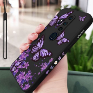 เคสโทรศัพท์มือถือ ซิลิโคน ลายผีเสื้อ สีม่วง สําหรับ Samsung A52 A52S A52 5G