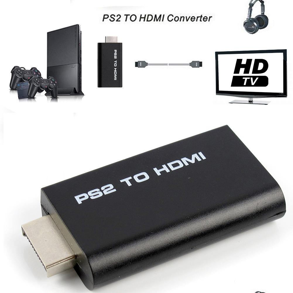 อะแดปเตอร์แปลง PS2 เป็น HDMI พร้อมตัวแปลง AV เป็น HDMI วิดีโอ HD เสียง