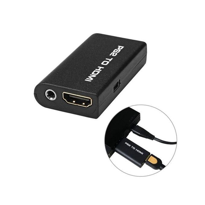 อะแดปเตอร์แปลง PS2 เป็น HDMI พร้อมตัวแปลง AV เป็น HDMI วิดีโอ HD เสียง