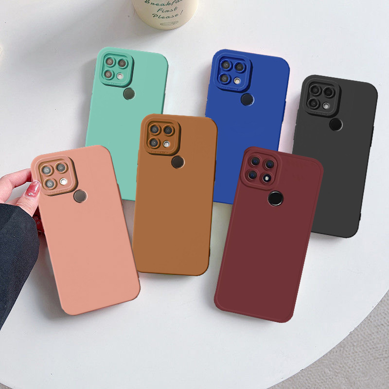 เคสโทรศัพท์มือถือแบบนิ่ม TPU กันรอยกล้อง ทรงสี่เหลี่ยม สําหรับ Realme C11 C12 C15 C25 C21Y C21 C20 A15 A15s