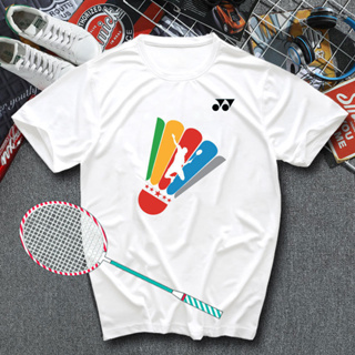 Yonex 2023 ใหม่ Yonex เสื้อยืดลําลอง สําหรับผู้ชาย ผู้หญิง แขนสั้น คอกลม ใส่สบาย เหมาะกับการวิ่ง แบดมินตัน