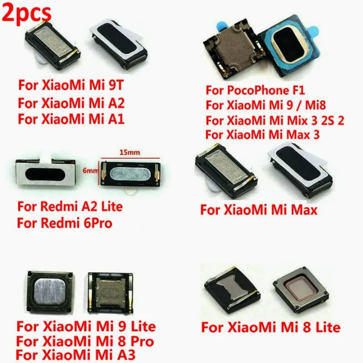 ลําโพงหูฟังในตัว สําหรับ Xiaomi Mi PocoPhone F1 Mi 9 9T 8 Pro SE Max 2 3 Mix 2S A3 A1 A2 Lite 2 ชิ้น