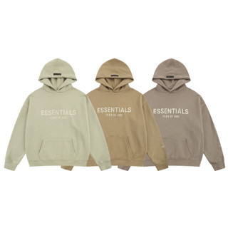 ✨✨✨Fog เสื้อกันหนาว แขนยาว มีฮู้ด ลายเส้น ESSENTIALS FEAR OF GOD พลัสไซซ์