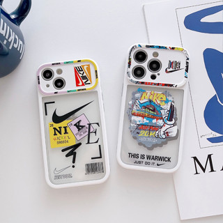 ใหม่ เคสโทรศัพท์มือถือ กันกระแทก ลาย NIKE หน้าต่างขนาดใหญ่ ถอดออกได้ สําหรับ iphone 14 pro max 14 pro 13pro 13promax 12promax iphone 11