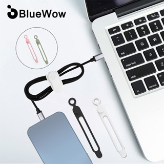 Bluewow สายรัดซิลิโคน ใช้ซ้ําได้ สําหรับจัดเก็บสายหูฟัง สายชาร์จ USB