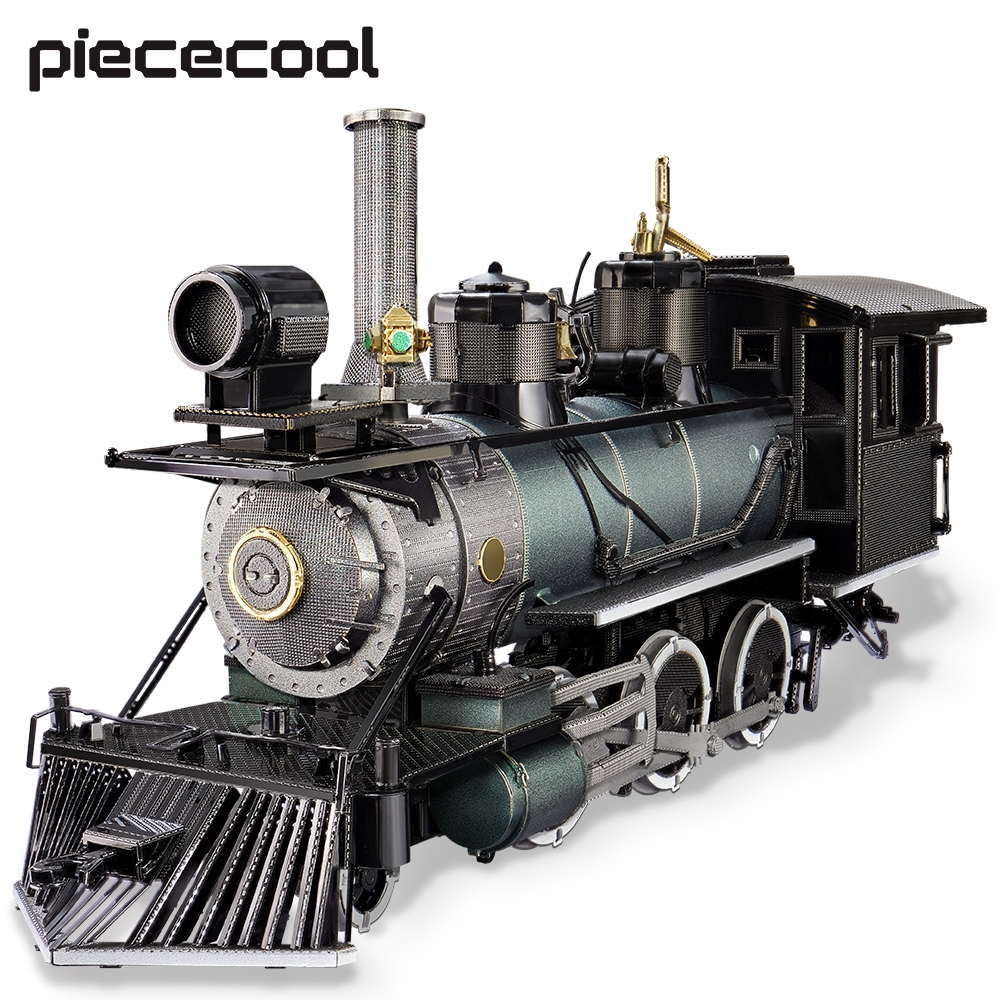 ฟางฟาง Coolcool ปริศนา Cool 3D สามมิติรุ่น MG ประเภท Steam Locomotive โลหะประกอบรุ่นรถไฟตกแต่ง