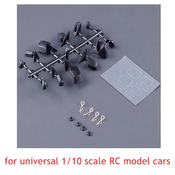รถของเล่นโมเดล กระจกมองหลังสากล DIY ชุดกระจกถอยหลังสําหรับ 1/10 RC รถอะไหล่อัพเกรด