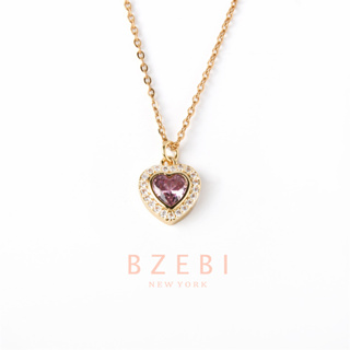 Bzebi สร้อยคอจี้หัวใจ สเตนเลส ชุบทอง 18K สไตล์เกาหลี ป้องกันสนิม เครื่องประดับแฟชั่น พรีเมี่ยม ไม่จางหาย ใส่อาบน้ําได้ 1195n