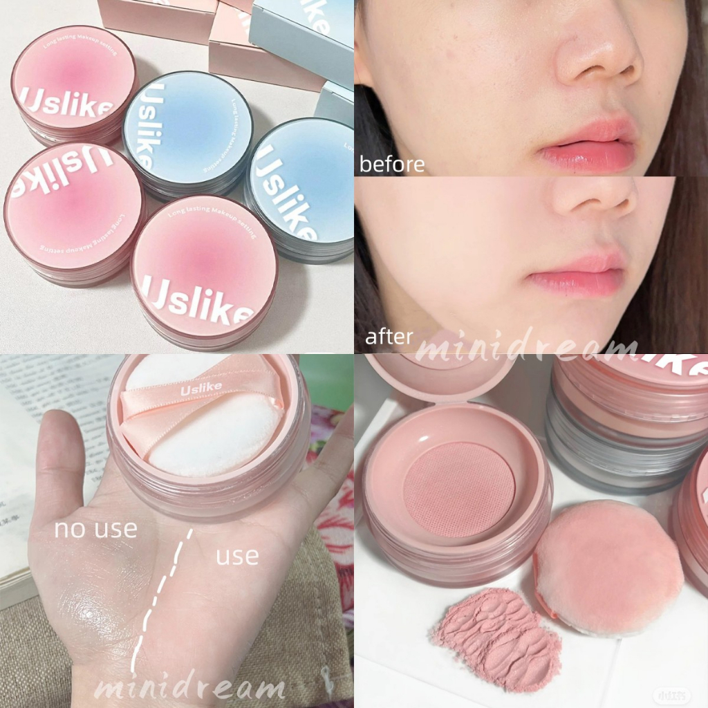 Uslike แป้งฝุ่น เนื้อเจลลี่ แป้งฝุ่น แต่งหน้า ปิดผนึกดี ไม่ลอกง่าย แป้งฝุ่น ปกปิดเครื่องส