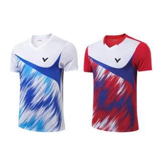 ใหม่ เสื้อยืดแขนสั้น ลาย Victory Badminton Victor Coupe เหมาะกับการแข่งขันกีฬาปิงปอง 2023